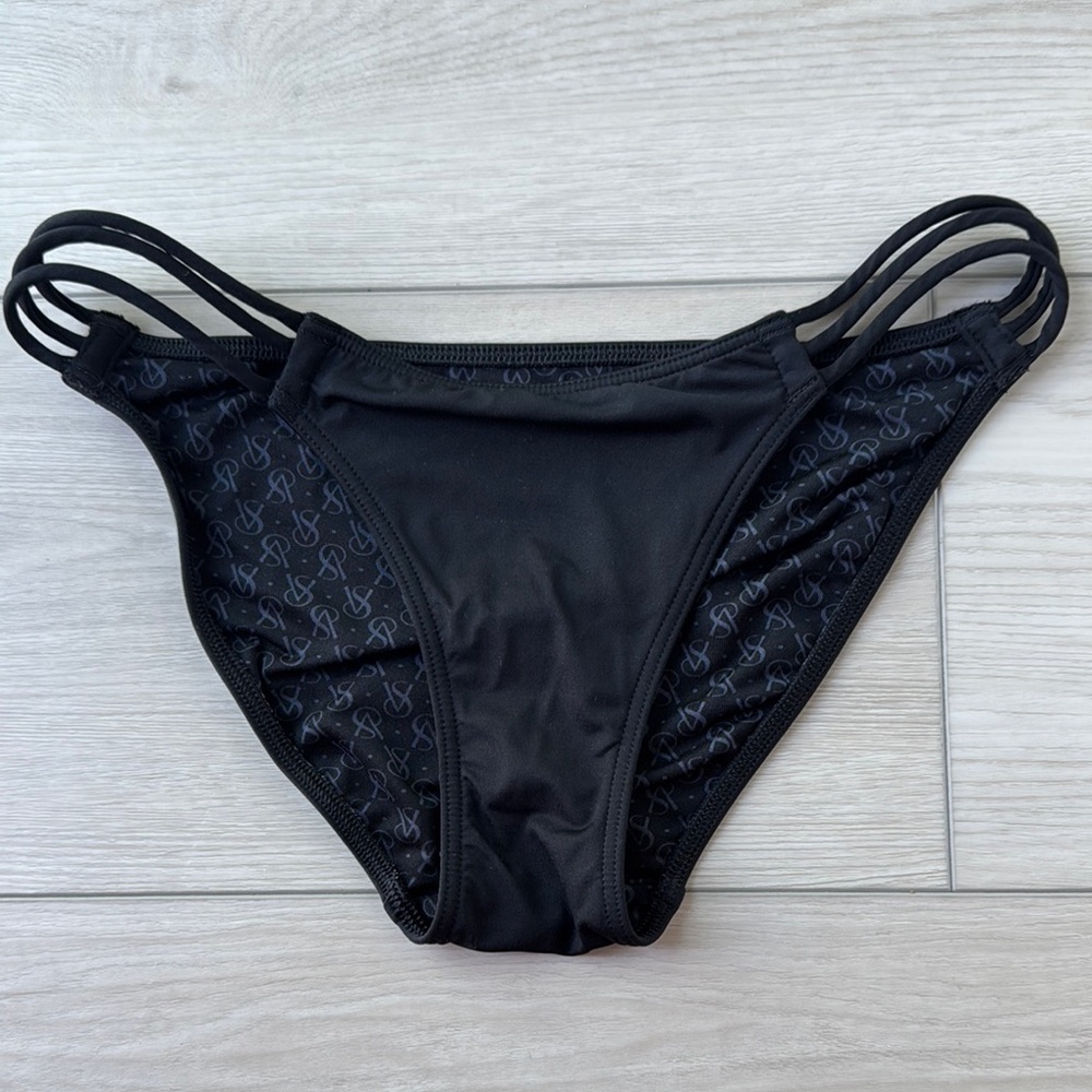 Black Strappy Bikini Bottom